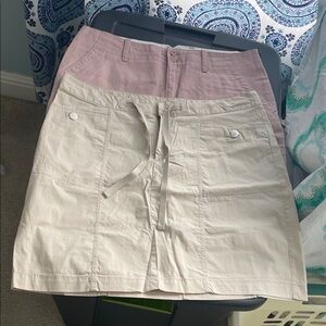 Eddie Bauer Cream and Pink Mini Skirt Bundle